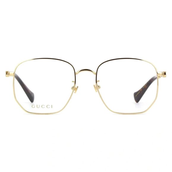 NWT GUCCI EYEGLASSES WOMEN GOLD GEOMETRIC EYEWEAR GUCCI - Picture 2 of 3